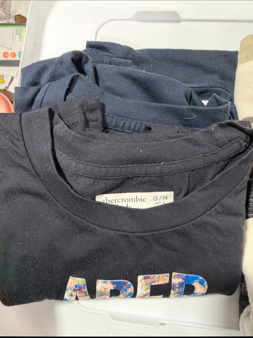 Abercrombie & Fitch Black Kids Short-Sleeve Tee with Floral Logo